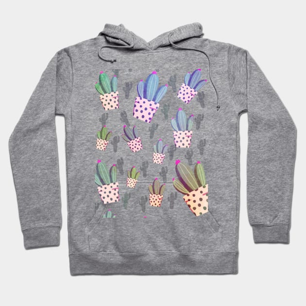 Cactus Pattern Hoodie by janrybautista